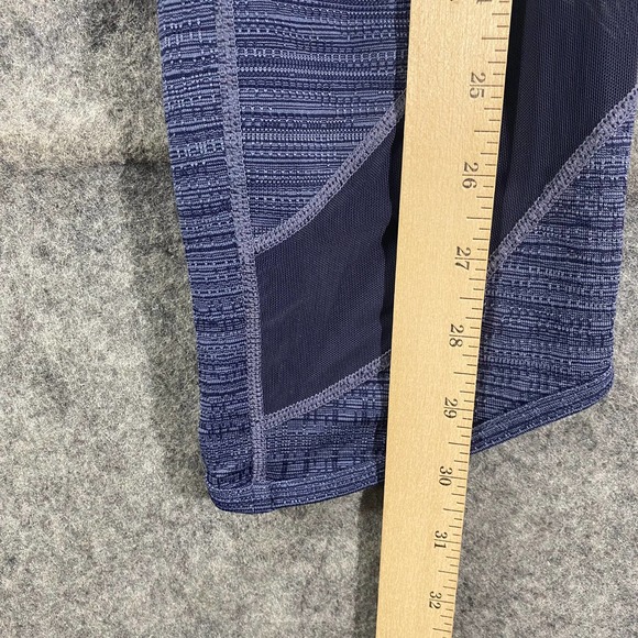 Athleta Leggings Small Blue High Rise Jacquard Mesh Chat To Town Capri Workout - Picture 9 of 13